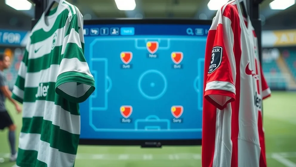 Opstilling for Rapid Wien mod FCK